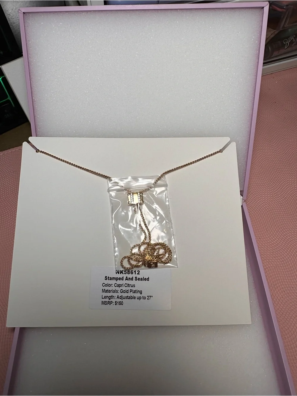 Bomb Party Jewel Candy Necklace. Gold Plating